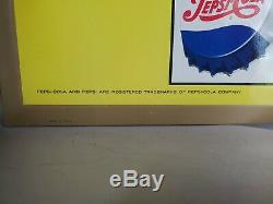 Vintage Say Pepsi Please Pepsi Cola Toc Tin Metal Advertising Soda Pop Sign