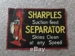 Vintage Sharples Cream Separator Tin Sign Milk Dairy Farm Advertising