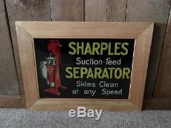 Vintage Sharples Cream Separator Tin Sign Milk Dairy Farm Advertising