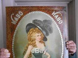 Vintage Sign Kabo Corset Tin Sign Extremely Rare Excellent 23 1/2x17 1/2