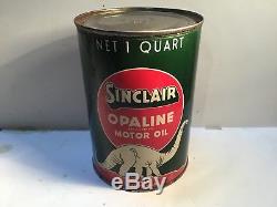 Vintage Sinclair Oil Quart Can Metal gas rare sign tin handy Beacon Mobil Shell