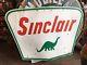 Vintage Sinclair Single Side Tin Litho Transitional Sign Made By Arco