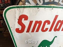 Vintage Sinclair Single Side Tin Litho Transitional Sign Made by ARCO