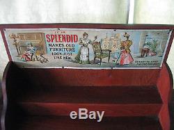 Vintage Splendid Furniture Polish Tin Litho Advertising Sign & Display c1900