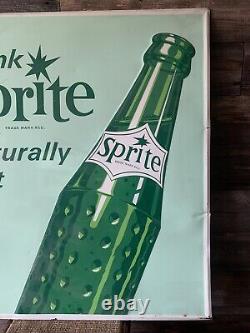 Vintage Sprite Advertising Tin Embossed Sign