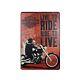 Vintage Style Motorcycle Club Live To Ride Decorative Metal Tin Sign Wall Art