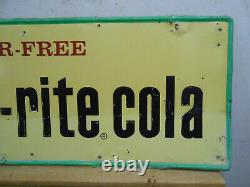 Vintage Sugar Free Diet-rite Cola 32 X 12 Soda Bottle Embossed Tin Sign