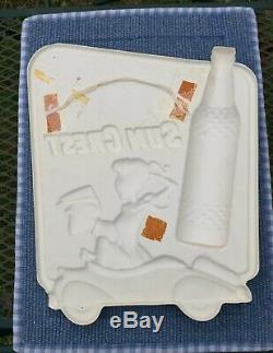 Vintage Sun Crest Soda Embossed Plastic 3D Vacuform Sign Not Tin or Porcelain