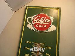 Vintage Sun Drop Tin Metal GOLDEN GIRL COLA Thermometer Coffee Cup Sign 60M17-C