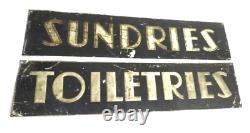 Vintage Sundries & Toiletries Sign 24 Classic Art Deco Great Gatsby Letter Font