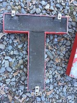 Vintage TEXACO Tin Letters OLD Original Metal Gas Station Factory screening
