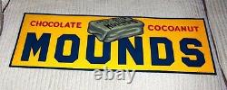 Vintage TIN Embossed Mounds Candy Bar SIGN
