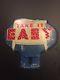Vintage Take It Easy License Plate Tag Topper Rare Old Tin Advertising Sign