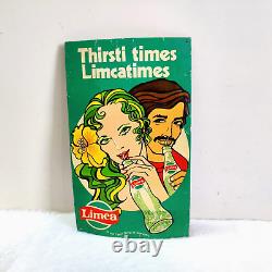 Vintage Thirsti Times Limca Time Advertising Tin Sign Board Rare Collectible S48