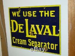 Vintage Tin Advertising Sign De Laval Cream Separator, Porcelain