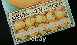 Vintage Tin Burpees Onion Seed Sign 1996