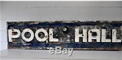 Vintage Tin Can Neon Sign Pool Hall Billiards Shipping Available
