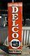 Vintage Tin Delco Batteries Sign Gas Pump Oil Can