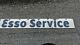 Vintage, Tin,'esso Service', Original Gas Station Sign, Antique, Raised Letters