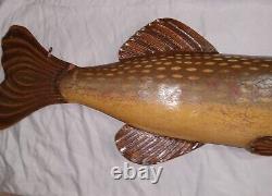 Vintage Tin Fish Pike Sign