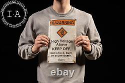 Vintage Tin High Voltage Sign