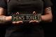 Vintage Tin Litho Men's Toilet Sign