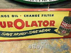 Vintage Tin Litho Purolator Sign