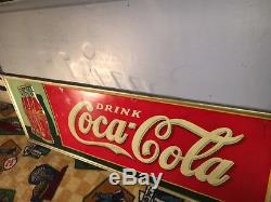 Vintage Tin Multi-bottle Embossed Coke Coca-Cola Sign