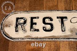 Vintage Tin Rest Room Sign