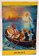 Vintage Tin Sign Gandhi Guides Right Way Of Unity To Various Indian People Boat
