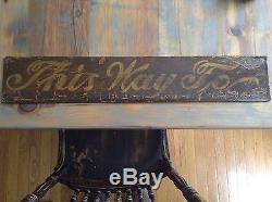 Vintage Tin Sign Hand Painted General / Department Store Advertising Sign WOW
