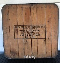 Vintage Tin Stove Board American Stoveboard Company Wood Sign