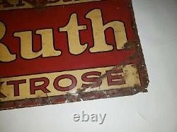 Vintage Tin Tacker Advertising Sign Baby Ruth Candy 10x28 Curtiss Candies