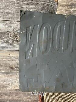 Vintage Tin Tacker Embossed Coal Sign N. T. Weldon Coal Sign