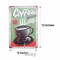 Vintage Tin Wall Sign Art Work Retro Metal Coffee Poster For Wall Decor