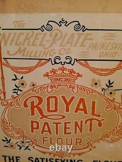 Vintage Toc Tin Nickel Plate Milling Co. Painesville, Oh Royal Patent Flour Sign