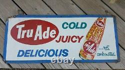 Vintage Tru Ade tin sign, 5 color