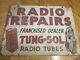 Vintage Tung-sol Radio Repair Tin Sign Gould Corp. Ny, Ny