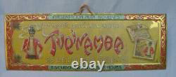 Vintage Tupinamba Tin Advertising Sign Cigarette Rolling Papers circa 1900