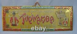 Vintage Tupinamba Tin Advertising Sign Cigarette Rolling Papers circa 1900