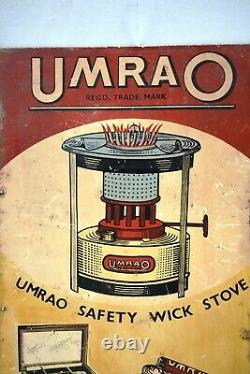 Vintage Umrao Safety Wick Stove Tin Sign Advertising Super Jewelry Box Spray 01