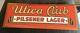 Vintage Utica Club Beer Metal Toc Tin Over Cardboard Sign West End Brg Utica Ny