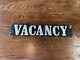 Vintage Vacancy Sign Double Sided Tin Letters On Wood Art Deco