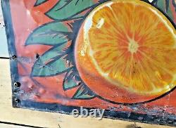 Vintage Very Rare Embossed Orange Crush Tin Sign 59 X 20 St-thomas 20's 30's