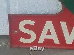 Vintage WHITE ROSE ETHYL, Save 2 Cents, Rare Gasoline Tin Sign, Gas & Oil Sign