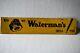 Vintage Waterman's Inks & Pens Advertising Tin Sign Board Litho Yellow Collecti