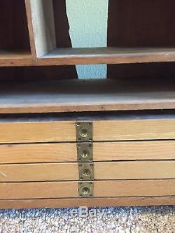 Vintage Wood & Tin Sign De Laval Dealer Cream Separator Parts Cabinet