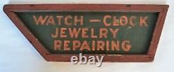 Vintage Wood and Tin Sign Double Sided