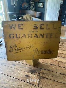 Vintage advertising Corner Sign 1930s Tin Rare Medicine