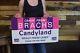 Vintage Brachs Candy Candyland Sign Tin Original General Store Grocery Deli